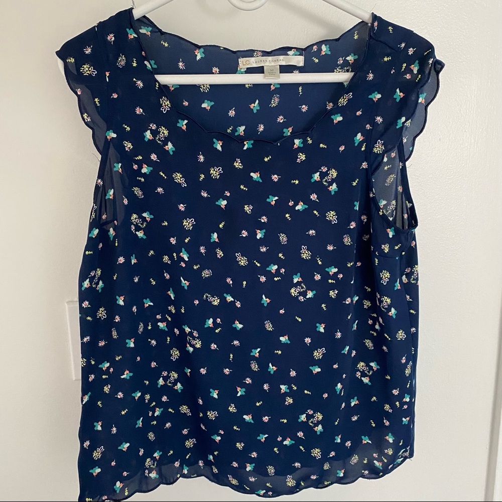 Lauren Conrad Blouse with Pattern Size M